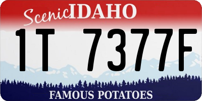 ID license plate 1T7377F