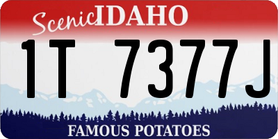 ID license plate 1T7377J