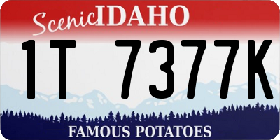 ID license plate 1T7377K