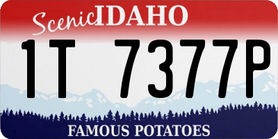 ID license plate 1T7377P