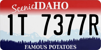 ID license plate 1T7377R
