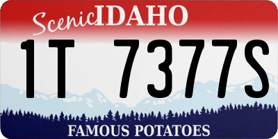 ID license plate 1T7377S