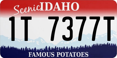 ID license plate 1T7377T