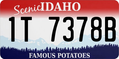 ID license plate 1T7378B