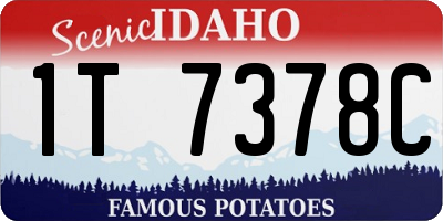 ID license plate 1T7378C