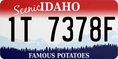 ID license plate 1T7378F
