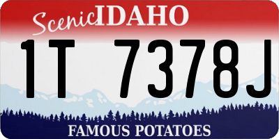 ID license plate 1T7378J