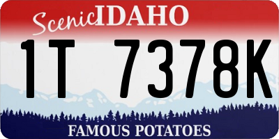 ID license plate 1T7378K