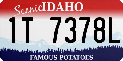 ID license plate 1T7378L