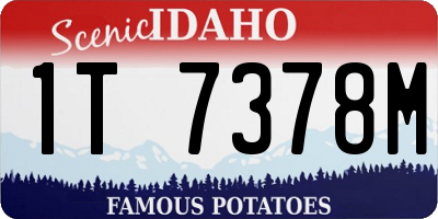 ID license plate 1T7378M