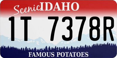 ID license plate 1T7378R