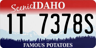 ID license plate 1T7378S