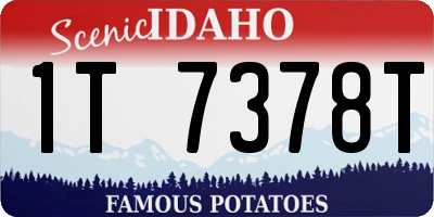 ID license plate 1T7378T