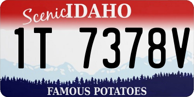 ID license plate 1T7378V