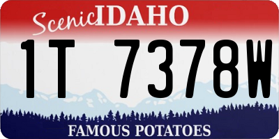 ID license plate 1T7378W