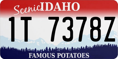 ID license plate 1T7378Z