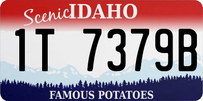 ID license plate 1T7379B
