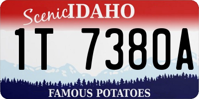 ID license plate 1T7380A