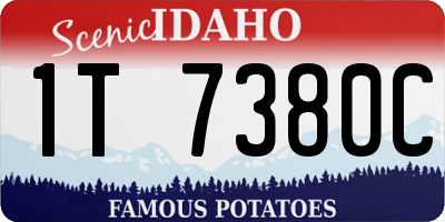 ID license plate 1T7380C