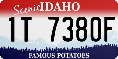 ID license plate 1T7380F