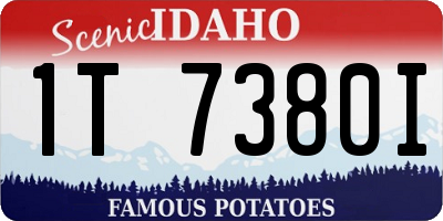 ID license plate 1T7380I
