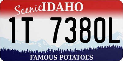 ID license plate 1T7380L