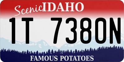 ID license plate 1T7380N