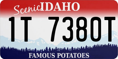 ID license plate 1T7380T
