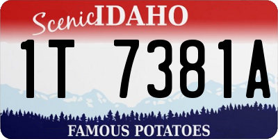ID license plate 1T7381A