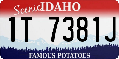 ID license plate 1T7381J