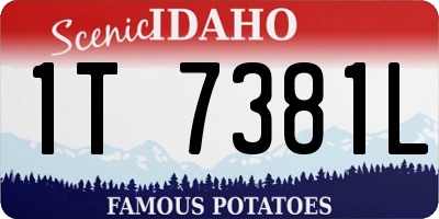 ID license plate 1T7381L