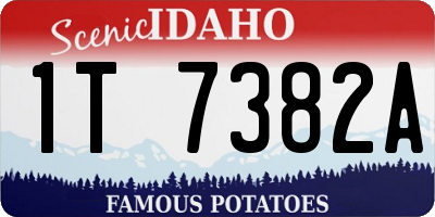 ID license plate 1T7382A