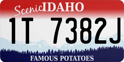 ID license plate 1T7382J