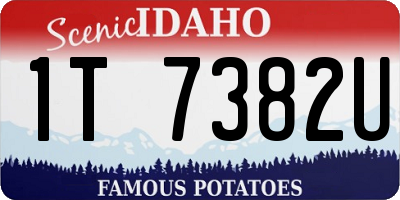 ID license plate 1T7382U