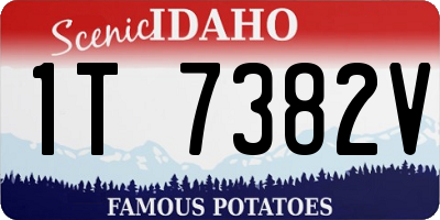 ID license plate 1T7382V