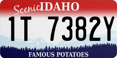 ID license plate 1T7382Y