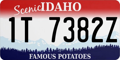 ID license plate 1T7382Z