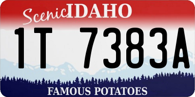 ID license plate 1T7383A