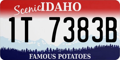 ID license plate 1T7383B
