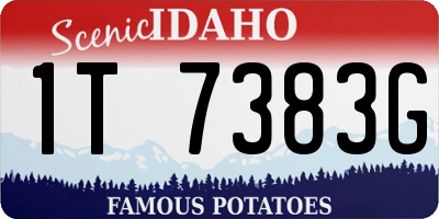 ID license plate 1T7383G