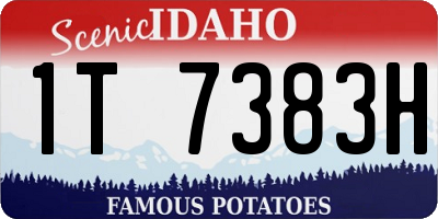 ID license plate 1T7383H