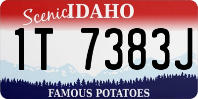 ID license plate 1T7383J
