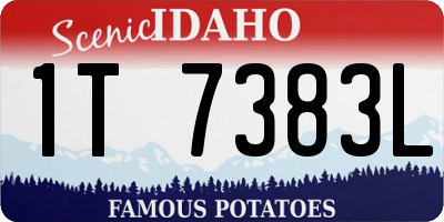 ID license plate 1T7383L