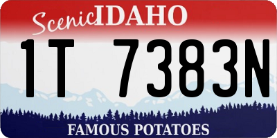 ID license plate 1T7383N