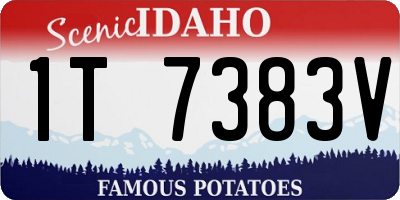 ID license plate 1T7383V