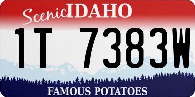 ID license plate 1T7383W