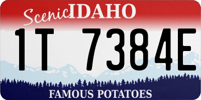 ID license plate 1T7384E