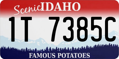 ID license plate 1T7385C