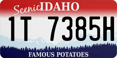 ID license plate 1T7385H