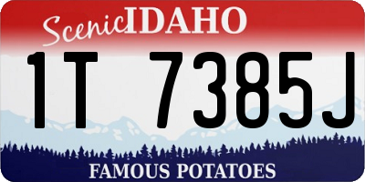 ID license plate 1T7385J